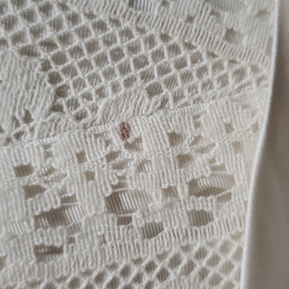 Emma Domb Vintage Long Tiered Cream Lace Dress, Size 13 - Picture 12 of 12